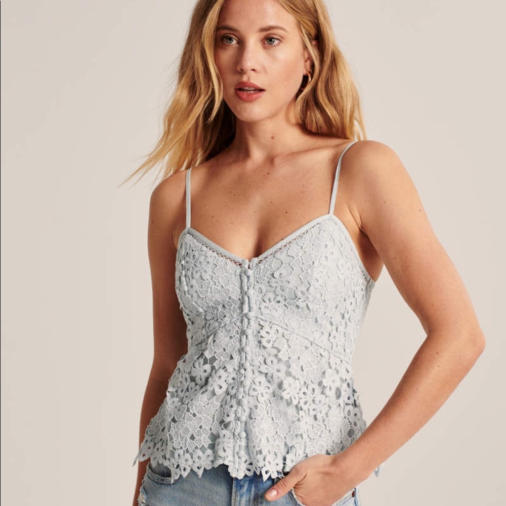 Abercrombie Lace Peplum Cami